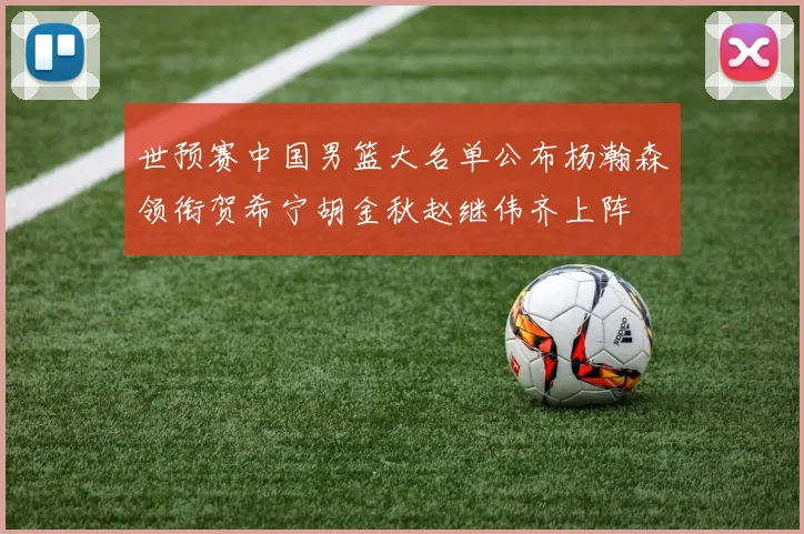 世预赛中国男篮大名单公布杨瀚森领衔贺希宁胡金秋赵继伟齐上阵